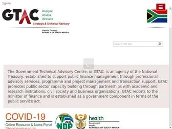 Gtac.gov.za(Government Technical Advisory Centre) Screenshot