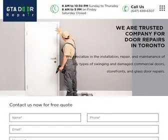 Gtadoorrepairs.ca(GTA Door Repairs) Screenshot