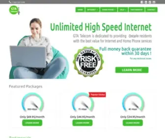 Gtatel.com(Unlimited Internet Service Provider) Screenshot