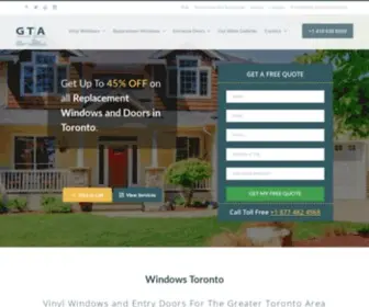 Gtawindows.com(Vinyl windows & doors replacement & installation in the Greater Toronto area) Screenshot