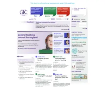 Gtce.org.uk(General teaching council for england) Screenshot