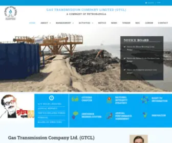 GTCL.org.bd(GAS TRANSMISSION COMPANY LIMITED) Screenshot