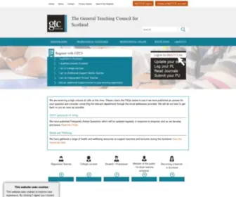 GTCS.org.uk(General Teaching Council for Scotland) Screenshot