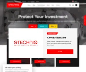Gtechniq.co.uk(Gtechniq Ceramic Coating Products) Screenshot