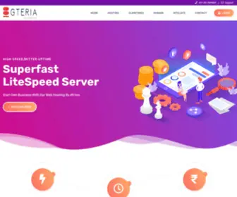 Gteria.com(GTERIA Cheap cPanel Reseller Web Hosting India) Screenshot