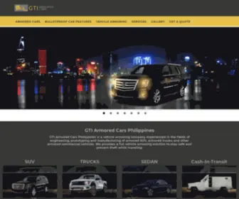 Gtiarmoredcars.com(GTI Armored Cars Philippines) Screenshot