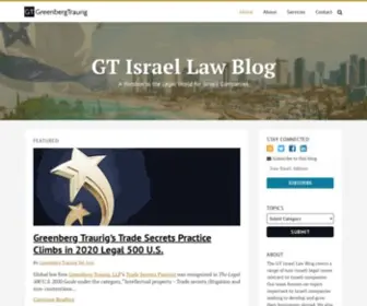 Gtlaw-Israelpractice.com(GT Israel Law Blog) Screenshot