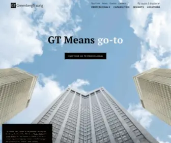 Gtlaw.com(Greenberg Traurig) Screenshot