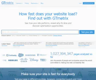 Gtmetrix.com(Website Performance Testing and Monitoring) Screenshot