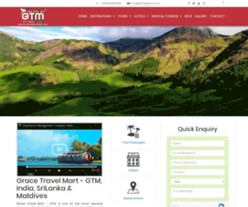 GTMGlobal.co.in(Explore unbeatable travel deals with Grace Travel Mart. No. 1 Destination Management Company. GTM) Screenshot