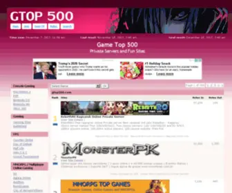 Gtop500.com(Game Top 500) Screenshot