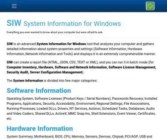 Gtopala.com(SIW is an advanced System Information for Windows utility (PC Inventory) Screenshot