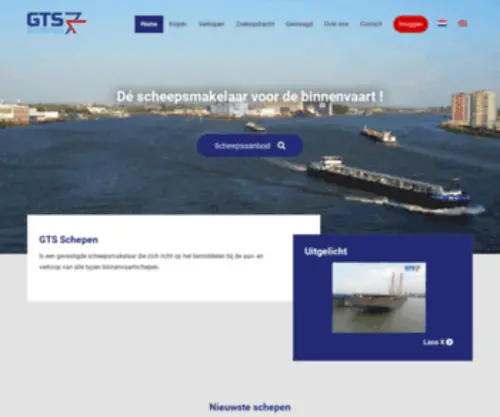 GTSSchepen.nl(Dé scheepsmakelaar voor de binnenvaart) Screenshot