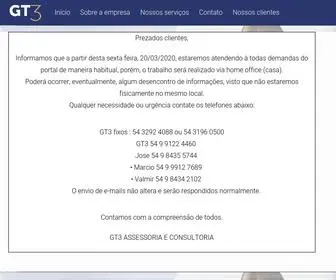GTtres.com.br(GT3 Assessoria e Consultoria de terceiros) Screenshot