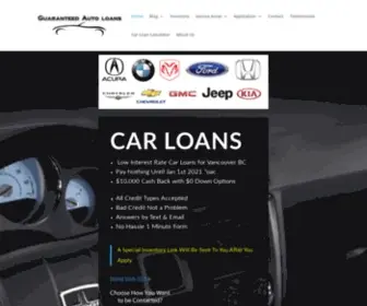 Guaranteedautoloans.ca(Bad Credit Car Loans Vancouver Burnaby Surrey Abbotsford) Screenshot