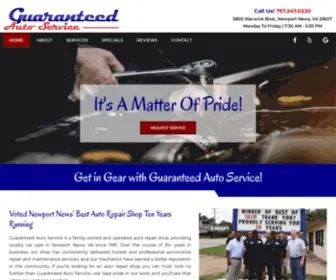 Guaranteedautoserviceinc.com(Newport News Auto Repair) Screenshot