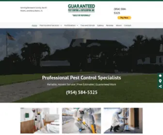 Guaranteedpestcontrol.com(Guaranteed Pest Control & Fertilization Inc) Screenshot