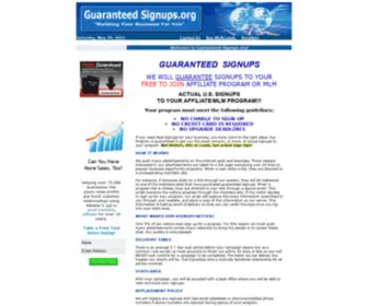 Guaranteedsignups.org(Guaranteed Signups) Screenshot