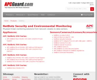 Guardbotz.com(NetBotz Remote Environmental Monitoring and IP Security) Screenshot