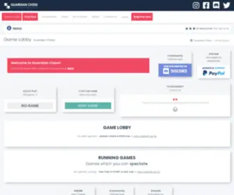 Guardianchess.com(Game Lobby) Screenshot