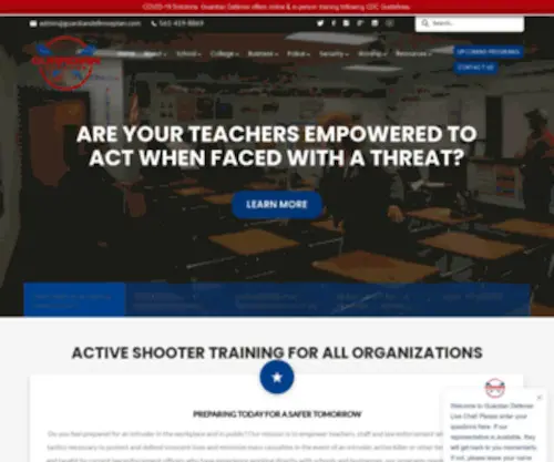 Guardiandefenseplan.com(Active Shooter Training Through Guardian Defense Plan) Screenshot