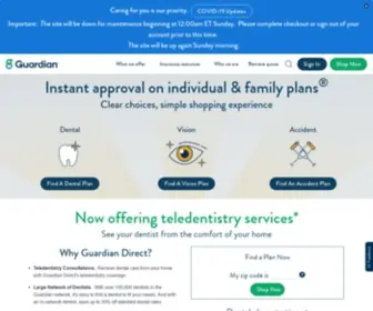 Guardiandirect.com(Insurance and benefits with a purpose) Screenshot