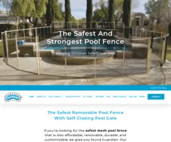 Guardianpoolfence.com(Childproof Your Swimming Pool With The Safest Pool Fence. Guardian Pool Fence Systems) Screenshot