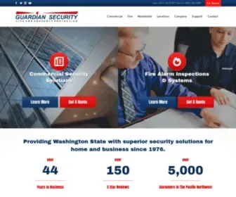 Guardiansecurity.com(Security Systems & Alarm Monitoring Company in Seattle WA) Screenshot