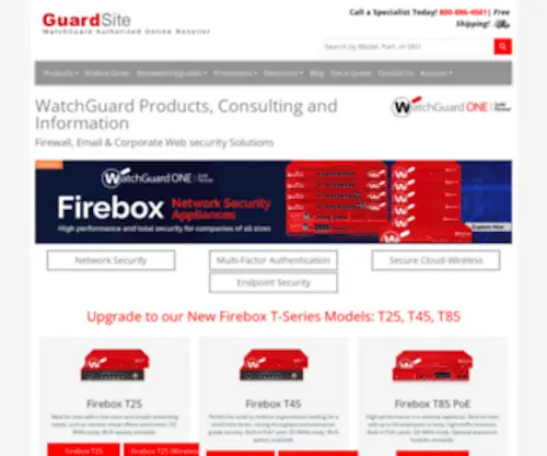 Guardsite.com(WatchGuard Products & Solutions) Screenshot