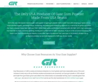 Guarresources.com(Guar Resources) Screenshot