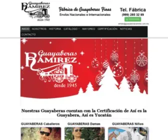 Guayaberasramirez.com.mx(Guayaberas Yucatecas) Screenshot