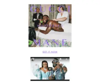 Guccimaneonline.com(Official Website of Gucci Mane) Screenshot