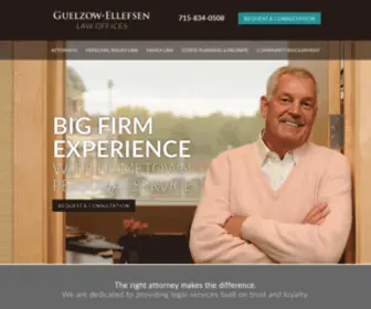 Guelzowlaw.com(Guelzow & Ellefsen Law Offices) Screenshot