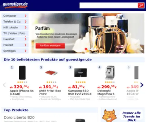 Guenstiger.ch(Preisvergleich Schweiz) Screenshot