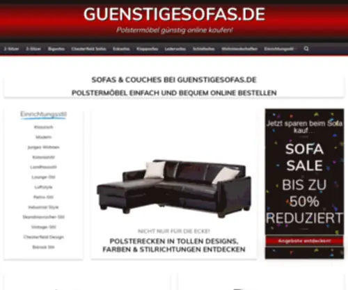 Guenstigesofas.de(Günstige Sofas) Screenshot