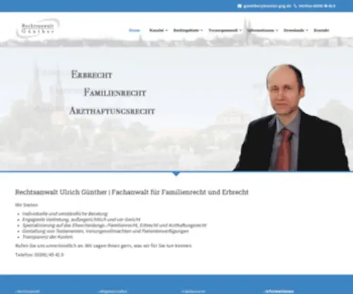 Guenther-Rechtsanwalt.de(ANWALT GÜNTHER) Screenshot