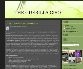 Guerilla-Ciso.com(The concept behind The Guerilla CISO) Screenshot