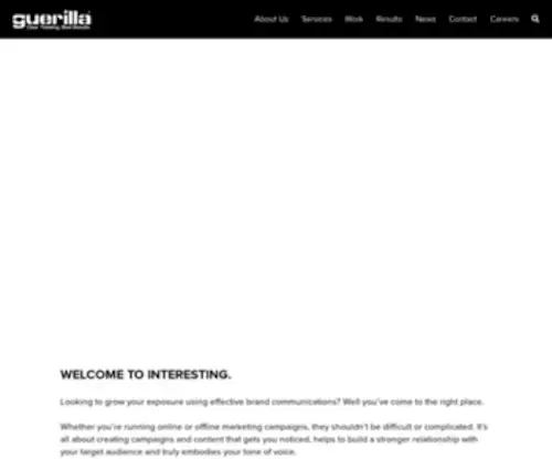 Guerillainteractive.com(Marketing & Communications Agency) Screenshot