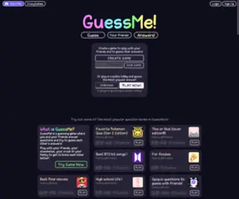 Guessme.io(Free Multiplayer Question & Guessing Game) Screenshot