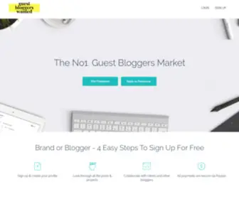 Guestbloggerswanted.com(Guest Bloggers Wanted) Screenshot