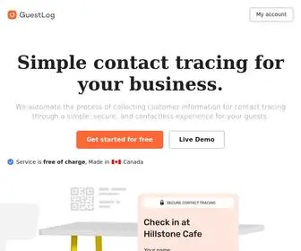 Guestlog.co(Simple and secure contact tracing for businesses) Screenshot