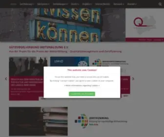 Guetesiegelverbund.de(Gütesiegelverbund Weiterbildung) Screenshot