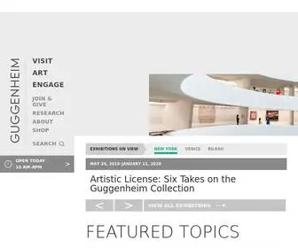 Guggenheim.org(The Guggenheim Museums and Foundation) Screenshot