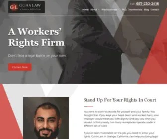 Guhalaw.com(Orange, CA Employment Lawyer) Screenshot