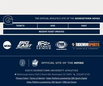 Guhoyas.com(Georgetown University Athletics) Screenshot