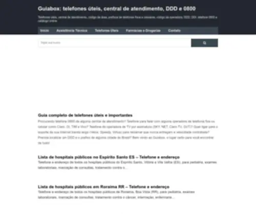 Guiabox.net(Telefones úteis) Screenshot