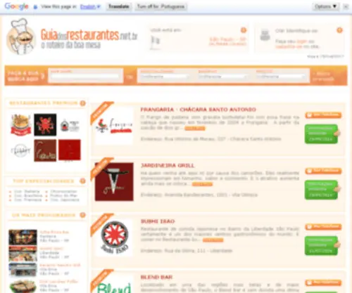 Guiadosrestaurantes.net.br(Guia Dos Restaurantes) Screenshot