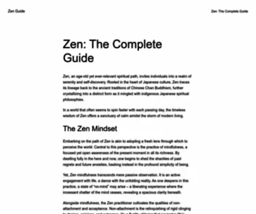 Guide-Zen.com(Zen Guide) Screenshot