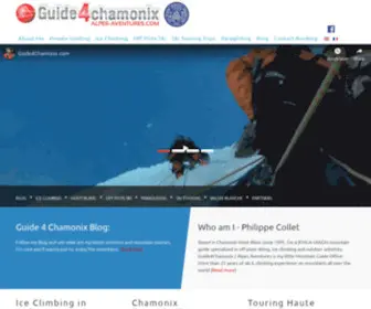 Guide4Chamonix.com(Chamonix Mountain Guide welcomes you in the Mont Blanc valley) Screenshot