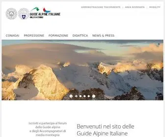 Guidealpine.it(Guide Alpine Italiane) Screenshot